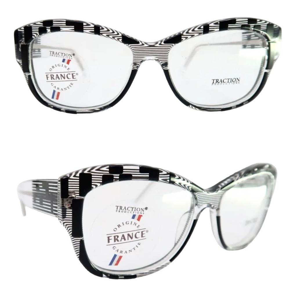 Vintage TRACTION PRODUCTIONS Eyeglass Frames, Deadstock, Made in France,  Unisex